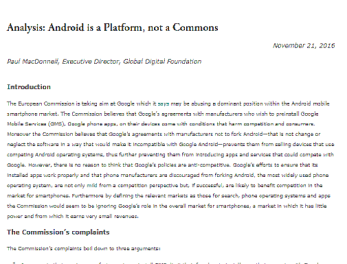 Análisis: Android es una plataforma, no los comunes