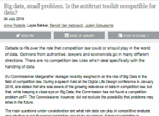 Big Data, pequeño problema. ¿El kit de herramientas antimonopolio es compatible con los datos?