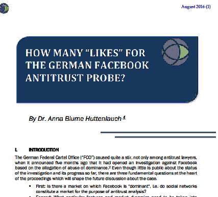 ¿CUÁNTOS “ME GUSTA” PARA LA SONDA ANTIMONOPOLIO DE FACEBOOK ALEMANA?