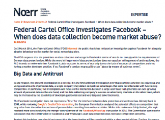 La Oficina Federal de Cártel investiga a Facebook: ¿Cuándo la recopilación de datos se convierte en abuso de mercado?