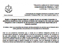 Conclusiones del Abogado General en el asunto C-434/15 Asociación Profesional Élite Taxi / Uber Systems Spain, S.L. (Comunicado de prensa)