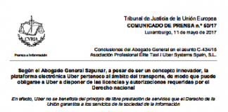 Conclusiones del Abogado General en el asunto C-434/15 Asociación Profesional Élite Taxi / Uber Systems Spain, S.L. (Comunicado de prensa)