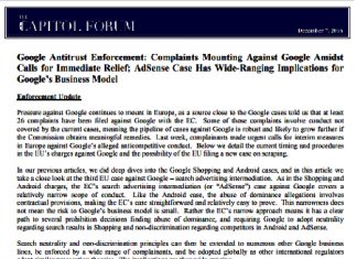 Aplicación de la legislación antimonopolio de Google: Presentación de quejas contra Google en medio de llamadas para ayuda inmediata; El caso AdSense tiene implicaciones de gran alcance para el modelo comercial de Google
