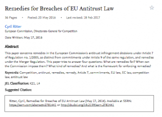 Acciones para las infracciones de la legislación antimonopolio de la Unión Europea