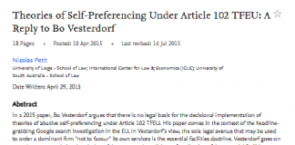 Teorías de la autoasignación en virtud del artículo 102 del TFUE: Una respuesta a Bo Vesterdorf