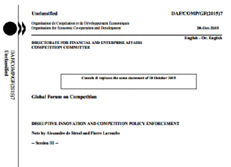 OFERTA DE POLÍTICA DE INNOVACIÓN Y COMPETENCIA DISRUPTIVA