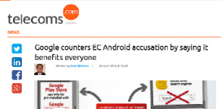 Google contrarresta la acusación de Android CE diciendo que beneficia a todos