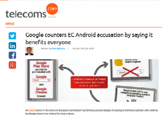 Google contrarresta la acusación de Android CE diciendo que beneficia a todos