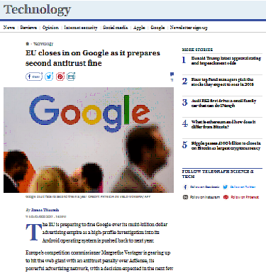 La Unión Europea se acerca a Google mientras prepara una segunda multa antimonopolio