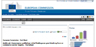 Antimonopolio: la Comisión publica las conclusiones iniciales sobre el bloqueo geográfico de la investigación del sector de comercio electrónico (Hoja de datos)
