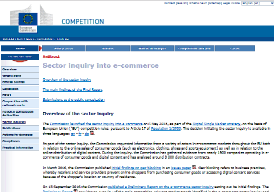 Antimonopolio: la investigación del sector del comercio electrónico descubre que el bloqueo geográfico está muy extendido en toda la Union Europea (estudio completo)