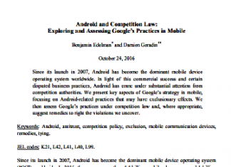 Ley de competencia y Android: Exploración y evaluación de las prácticas de Google en dispositivos móviles (Documento de trabajo)