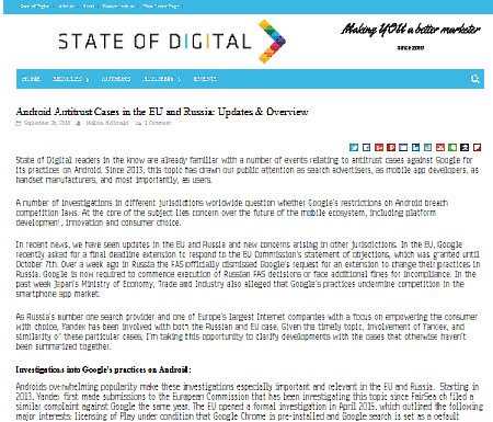 Casos antimonopolio de Android en la UE y Rusia: Actualizaciones y descripción general