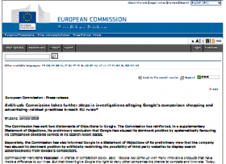 Antimonopolio: La Comisión da nuevos pasos en las investigaciones que alegan que las prácticas de comparación y compra comparativa de Google incumplen las normas de la UE (Comunicado de prensa)
