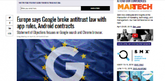 Europa dice que Google rompió la ley antimonopolio con las reglas de la aplicación, los contratos de Android