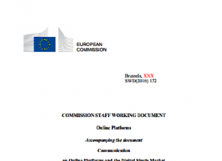 Comunicación sobre las plataformas en línea y el mercado único digital (documento de trabajo)