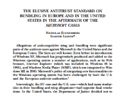 EL ELUSIVO ESTÁNDAR ANTIMONOPOLIO PARA LA UNIÓN EUROPEA Y ESTADOS UNIDOS COMO RESULTADO DEL CASO MICROSOFT