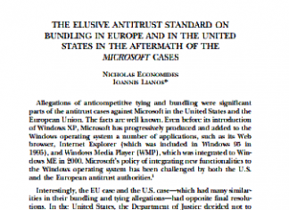 EL ELUSIVO ESTÁNDAR ANTIMONOPOLIO PARA LA UNIÓN EUROPEA Y ESTADOS UNIDOS COMO RESULTADO DEL CASO MICROSOFT