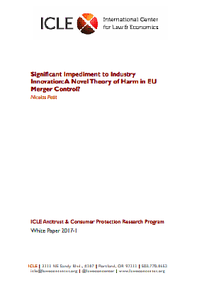 Impedimento importante para la innovación industrial: ¿Una nueva teoría del daño en el control de concentraciones de la Unión Europea?