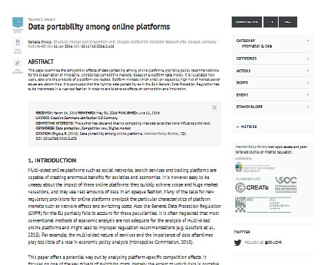 Portabilidad de datos entre plataformas en línea