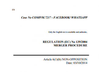 Asunto M.7217 – Facebook / WhatsApp Decisión de la Comisión de conformidad con el artículo 6, apartado 1, letra b), del Reglamento nº 139/2004 del Consejo