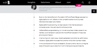 Las plataformas digitales como impulsoras del crecimiento y la innovación: Europa debe actuar para seguir siendo competitiva en la economía mundial de Internet