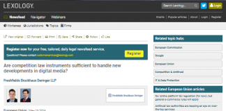 ¿Los instrumentos de ley de competencia son suficientes para manejar los nuevos desarrollos en los medios digitales?
