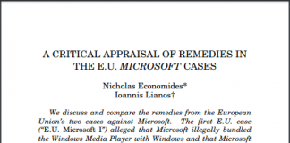 Una evaluación crítica de los remedios en la Unión Europea en Casos de Microsoft