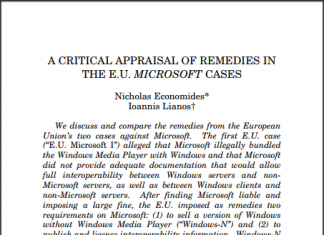 Una evaluación crítica de los remedios en la Unión Europea en Casos de Microsoft