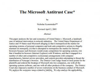 El caso antimonopolio de Microsoft