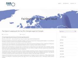 FairSearch aplaude los cargos formales de la Unión Europea contra Google