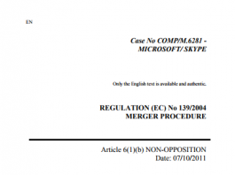 Asunto N° COMP / M.6281 – MICROSOFT / SKYPE