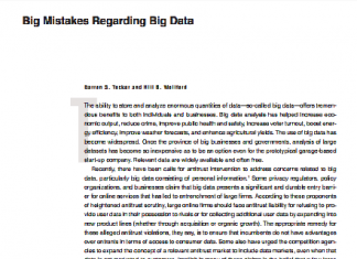 Grandes errores con respecto a Big Data