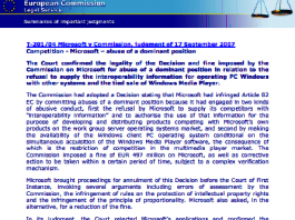 Competencia – Microsoft – abuso de una posición dominante