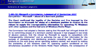 Competencia – Microsoft – abuso de una posición dominante