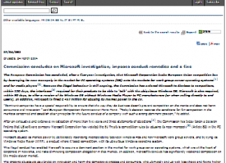 La Comisión concluye sobre la investigación de Microsoft, impone soluciones de conducta y una multa (Comunicado de prensa)