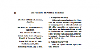 Sentencia definitiva: Caso Microsoft en E.E.U.U año 2001