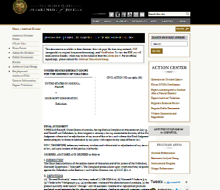 JUICIO FINAL: EE.UU. CONTRA MICROSOFT CORP