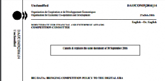 BIG DATA: LLEVANDO LA POLÍTICA DE COMPETENCIA A LA ERA DIGITAL