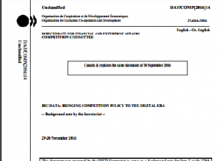 BIG DATA: LLEVANDO LA POLÍTICA DE COMPETENCIA A LA ERA DIGITAL