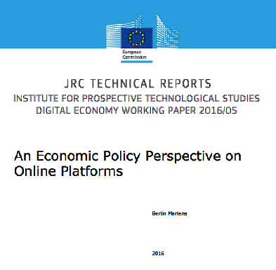 Una perspectiva de política económica en plataformas en línea