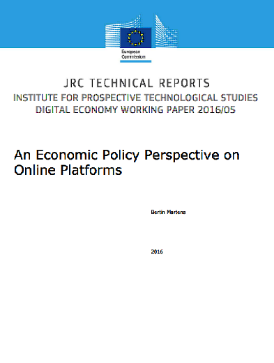 Una perspectiva de política económica en plataformas en línea