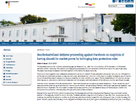 Bundeskartellamt inicia un proceso contra Facebook por sospecha de haber abusado de su poder de mercado al infringir las normas de protección de datos