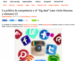 La política de competencia y el “big data” (una visión francesa y alemana) (I)