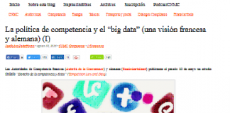 La política de competencia y el “big data” (una visión francesa y alemana) (I)