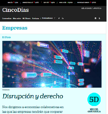 Disrupción y derecho