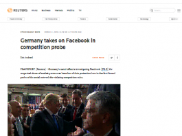 Alemania toma Facebook en la sonda de competición