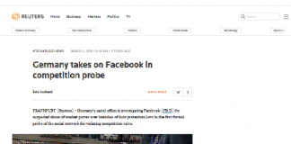 Alemania toma Facebook en la sonda de competición