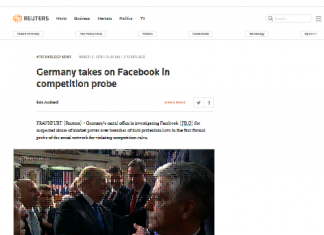 Alemania toma Facebook en la sonda de competición