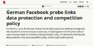 La investigación alemana de Facebook vincula la protección de datos y la política de competencia
